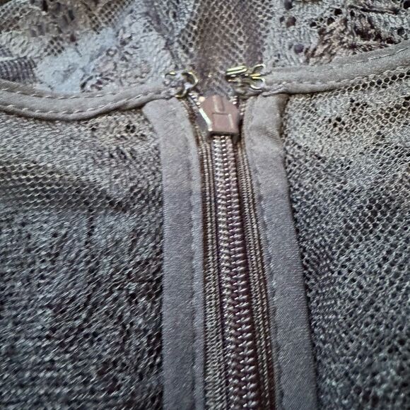 NWT Karl Lagerfeld Navy Floral Lace Maxi Gown - Picture 9 of 12